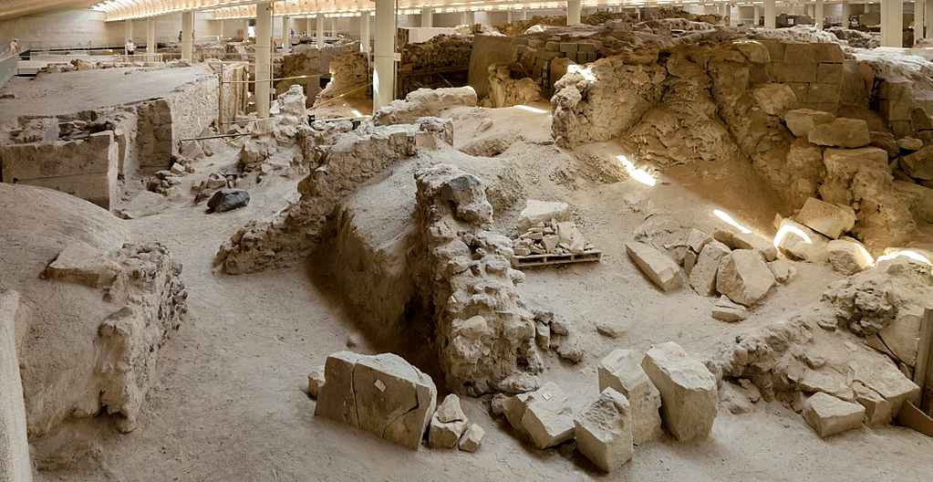 Prehistoric Town of Akrotiri, Santorini, Greece 
