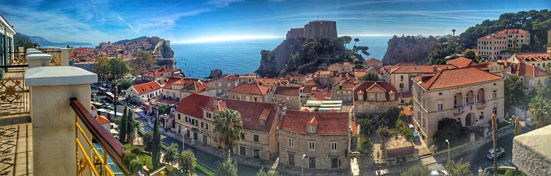 Panorama of Dubrovnik in Croatia