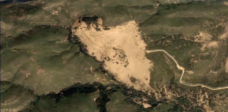 The Sand Dunes of Lemnos from the air