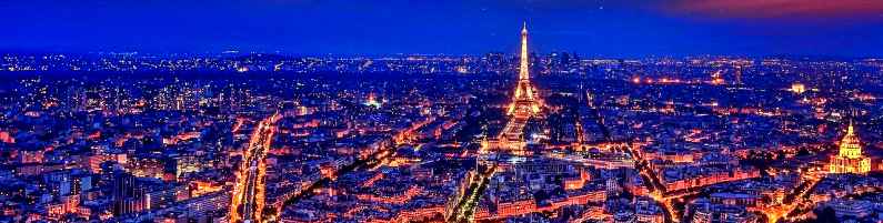 Paris, France at night