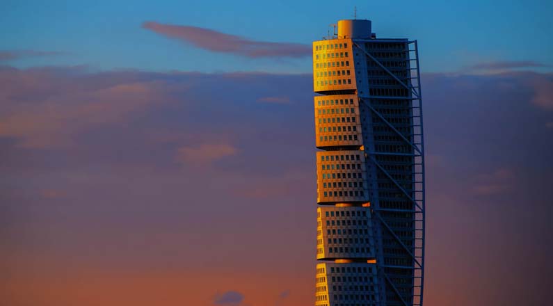 Turning Torso building, Malmo, Sweden