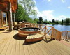Log cabin with hot tub