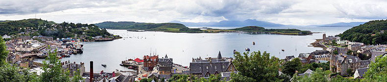 Oban Bay from McCaig's Tower