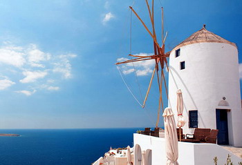 Windmill in Oia, Santorini